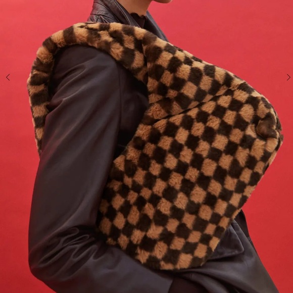 Mango Handbags - Mango LTD Edition Check fur-effect bag